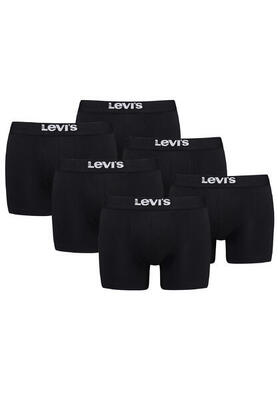 BOXERS 6 Pack Levi's Solid Herren Boxershorts Unterwäsche aus Bio-Baumwolle
