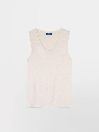 T-shirt femme ADINADEB Arctique - col V sans manches
