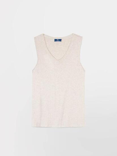 T-shirt femme ADINADEB Arctique - col V sans manches