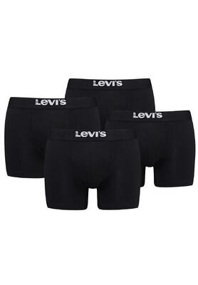 BOXERS 4 Pack Levi's Solid Herren Boxershorts Unterwäsche aus Bio-Baumwolle