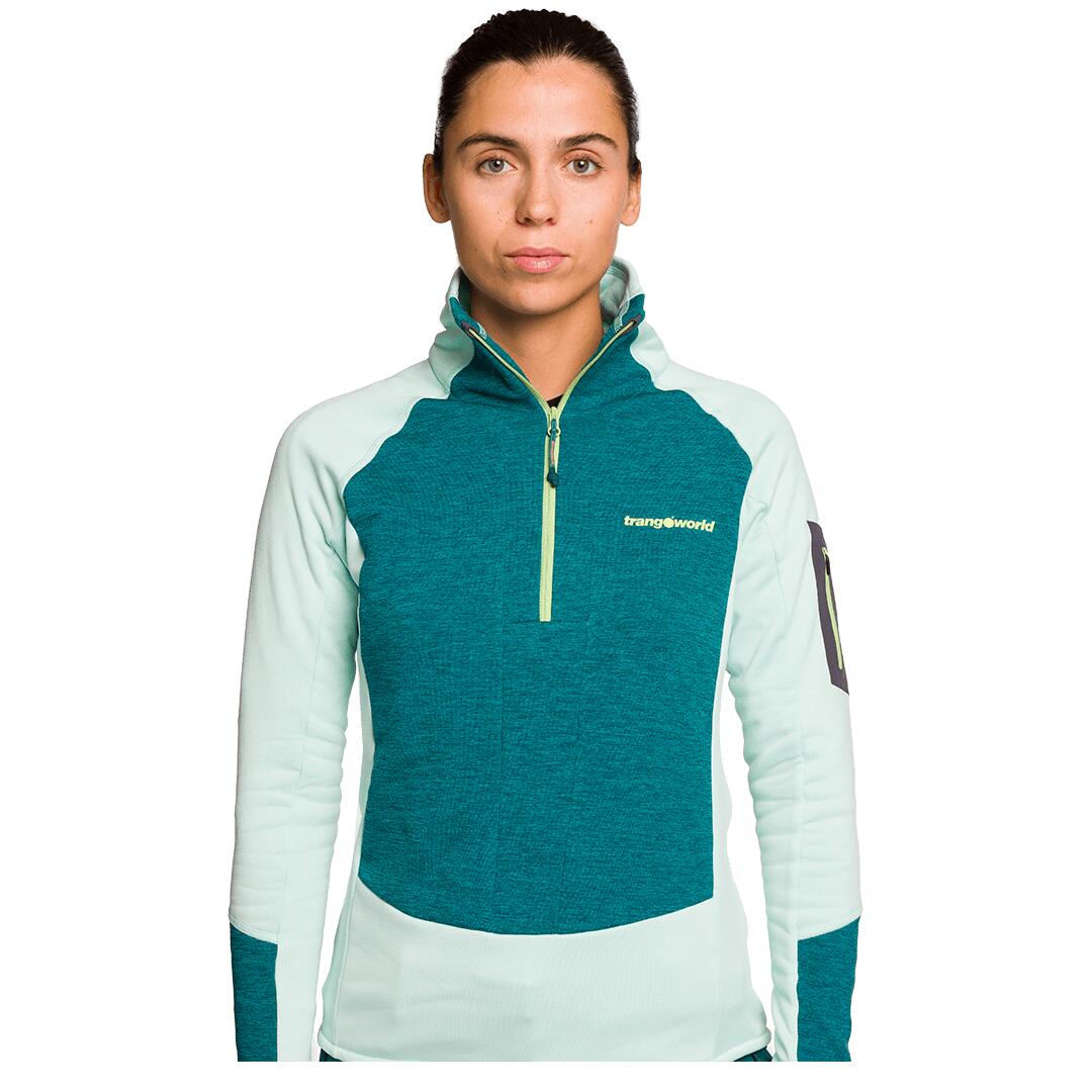 Jersey para Mujer Trangoworld Brenta Verde/Verde/Gris 3/5