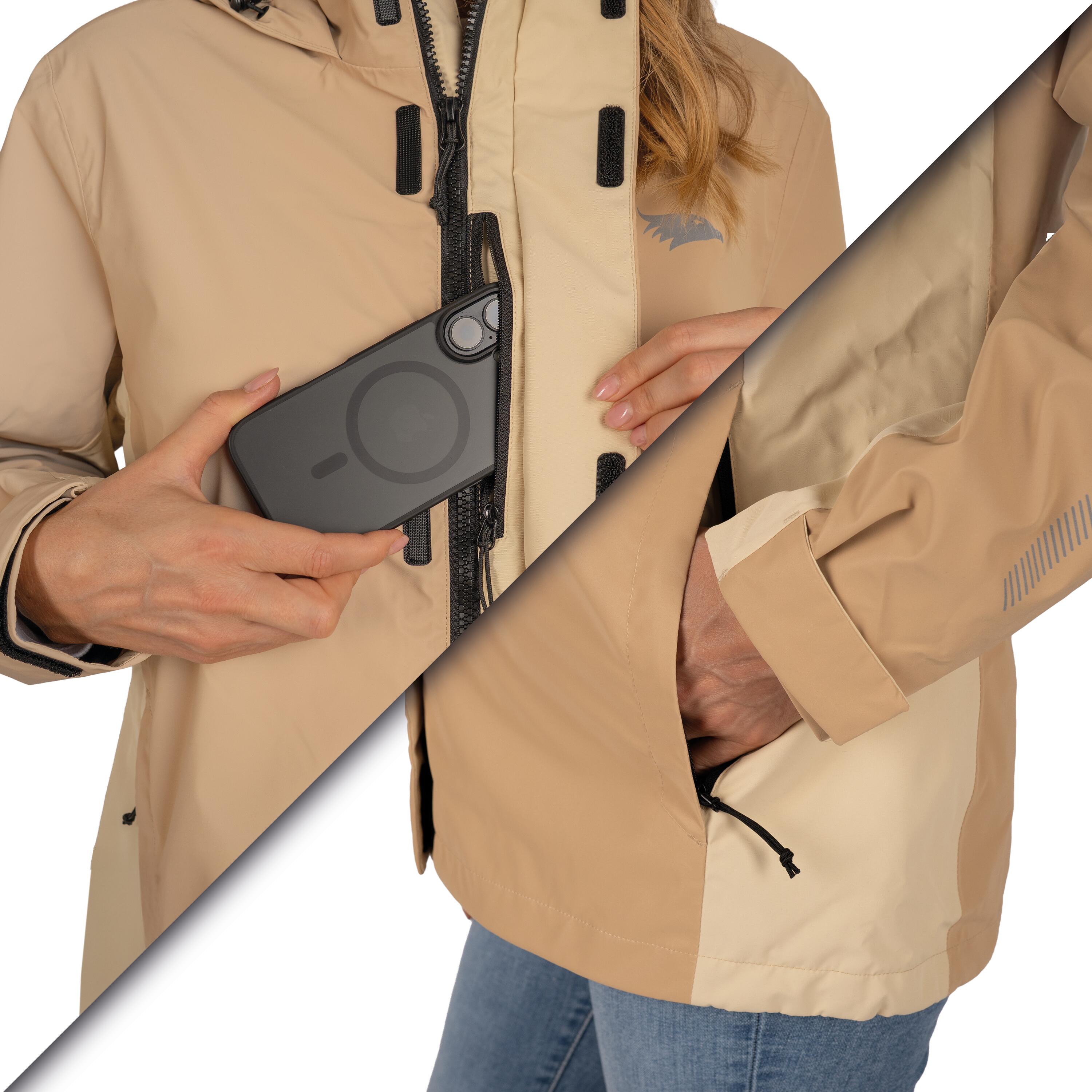 Veste 3-en-1 femme imperméable et réfléchissante avec polaire amovible 5/7