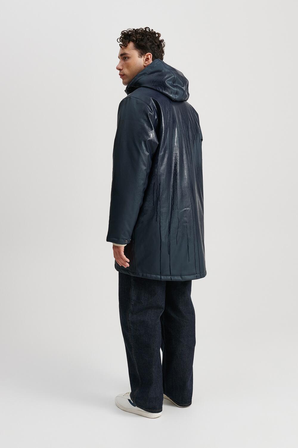 Manteau de pluie de randonnée matelassé Wings bleu marine 5/7