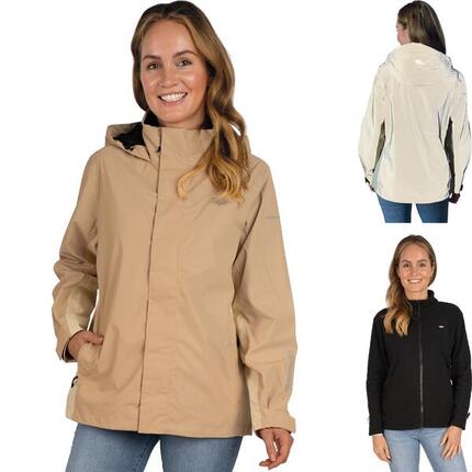 3-in-1 Jacke Damen Regenjacke wasserdicht & reflektierend - mit Fleece Zipp-In