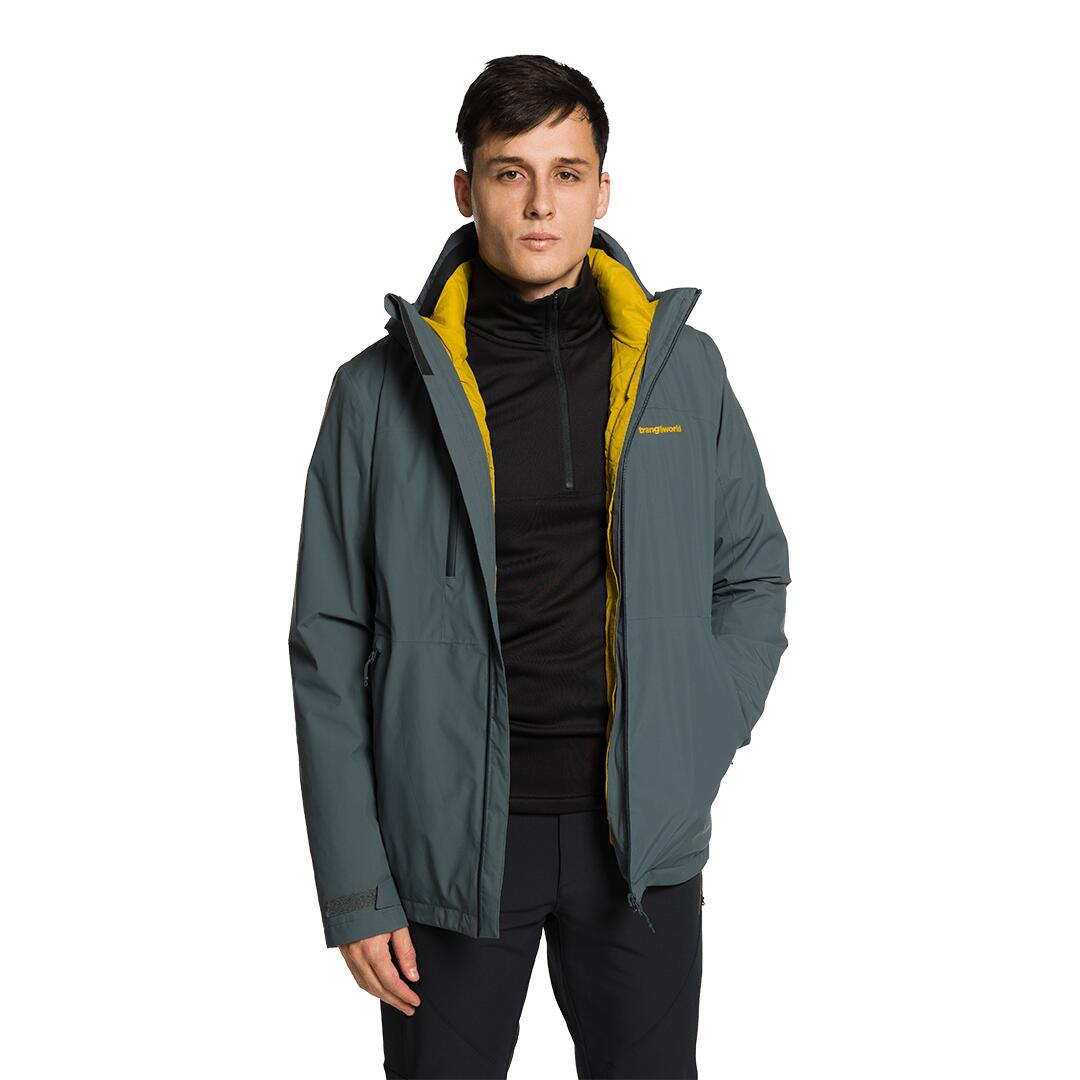 Chaqueta 3 en 1 para Hombre Trangoworld Salama complet Gris/Gris Impermeable 4/7