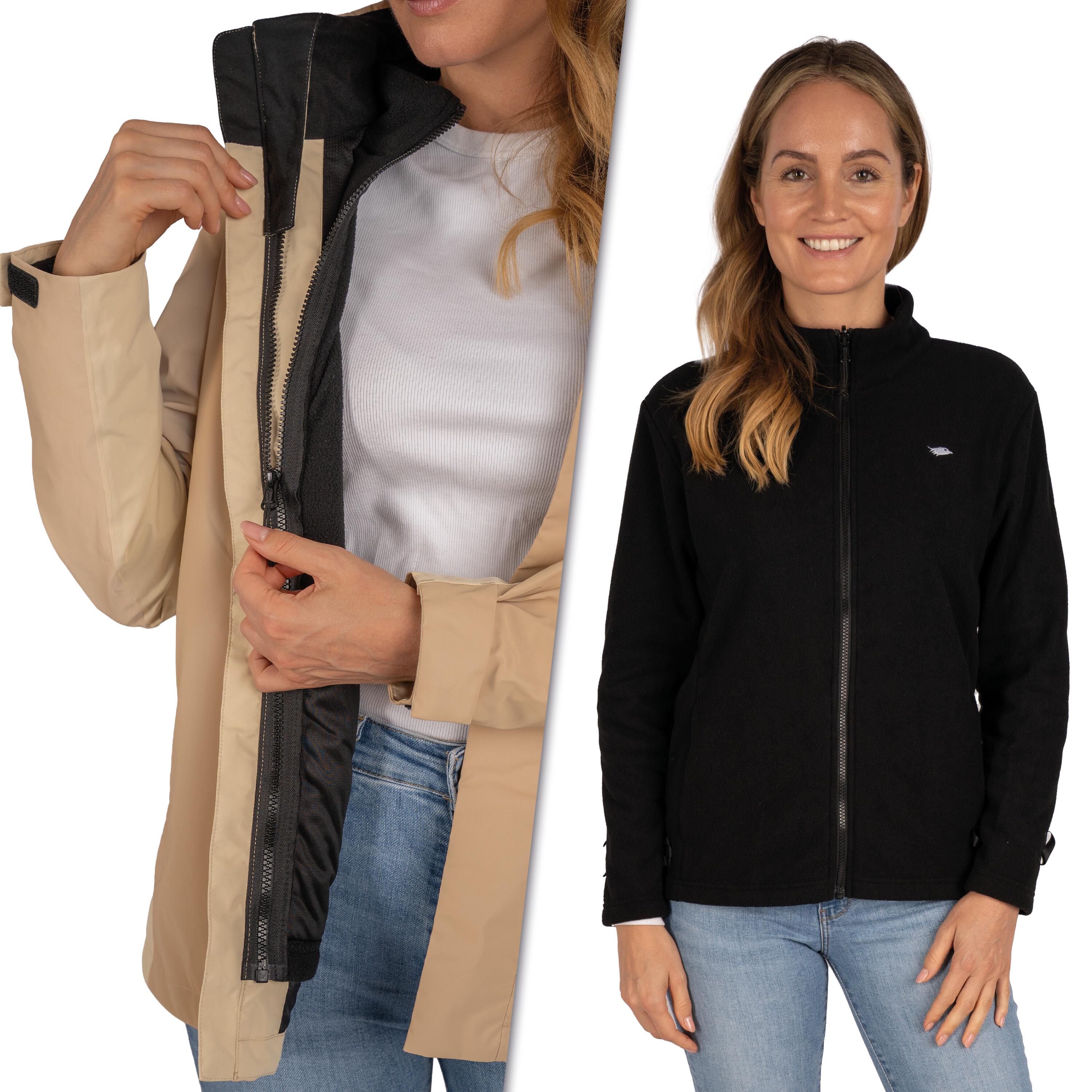 Veste 3-en-1 femme imperméable et réfléchissante avec polaire amovible 4/7