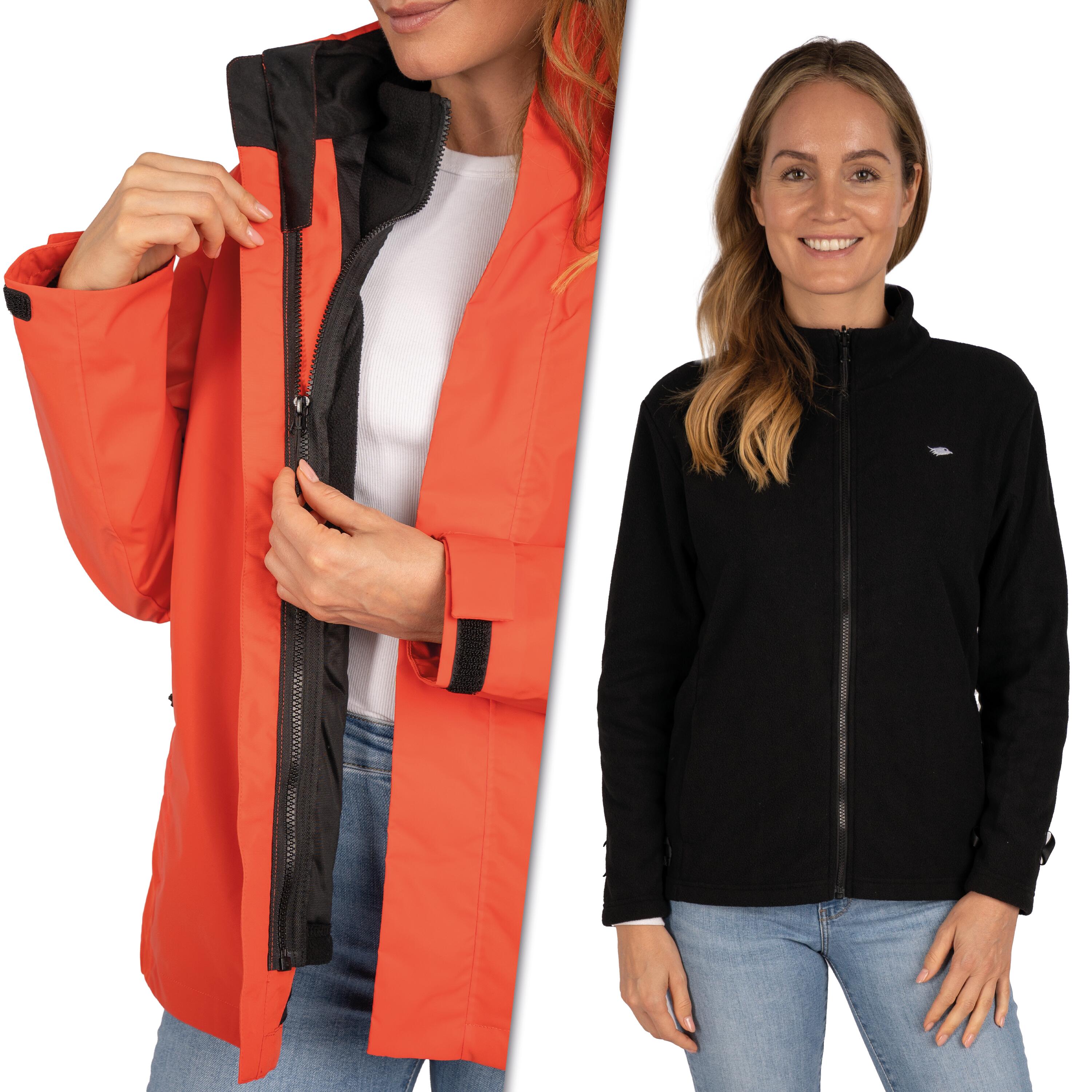 3-in-1 Jacke Damen Regenjacke wasserdicht & reflektierend - mit Fleece Zipp-In 4/7