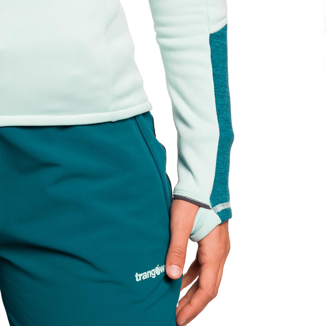 Forro polar para Mujer Trangoworld Vosges Verde/Verde/Gris 3/4