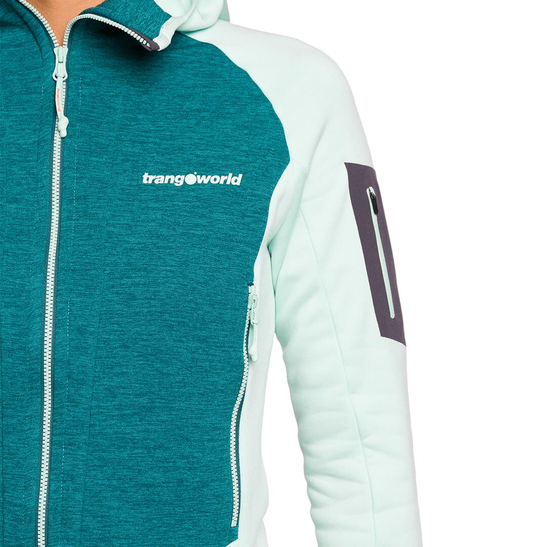 Forro polar para Mujer Trangoworld Vosges Verde/Verde/Gris 4/4
