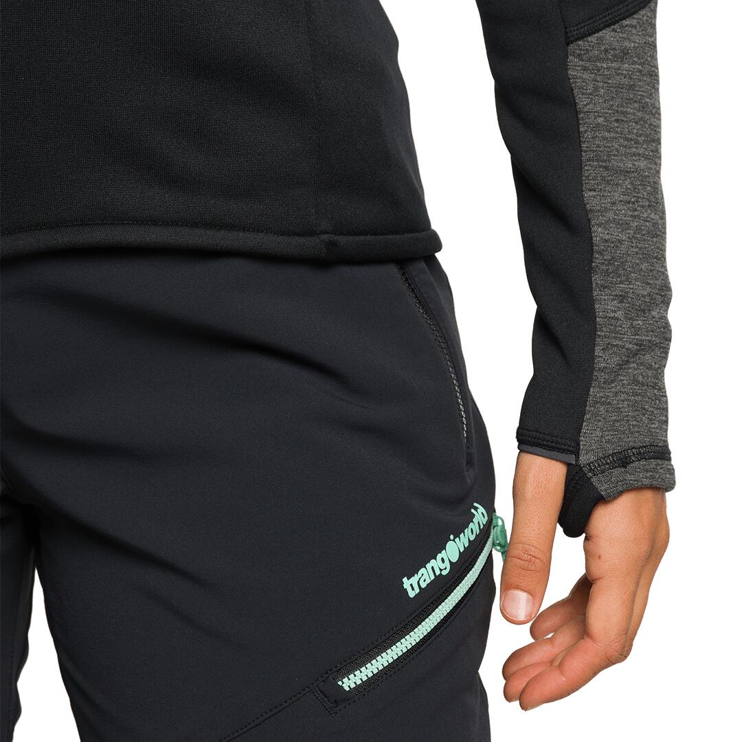 Forro polar para Mujer Trangoworld Vosges Negro/Gris 4/4