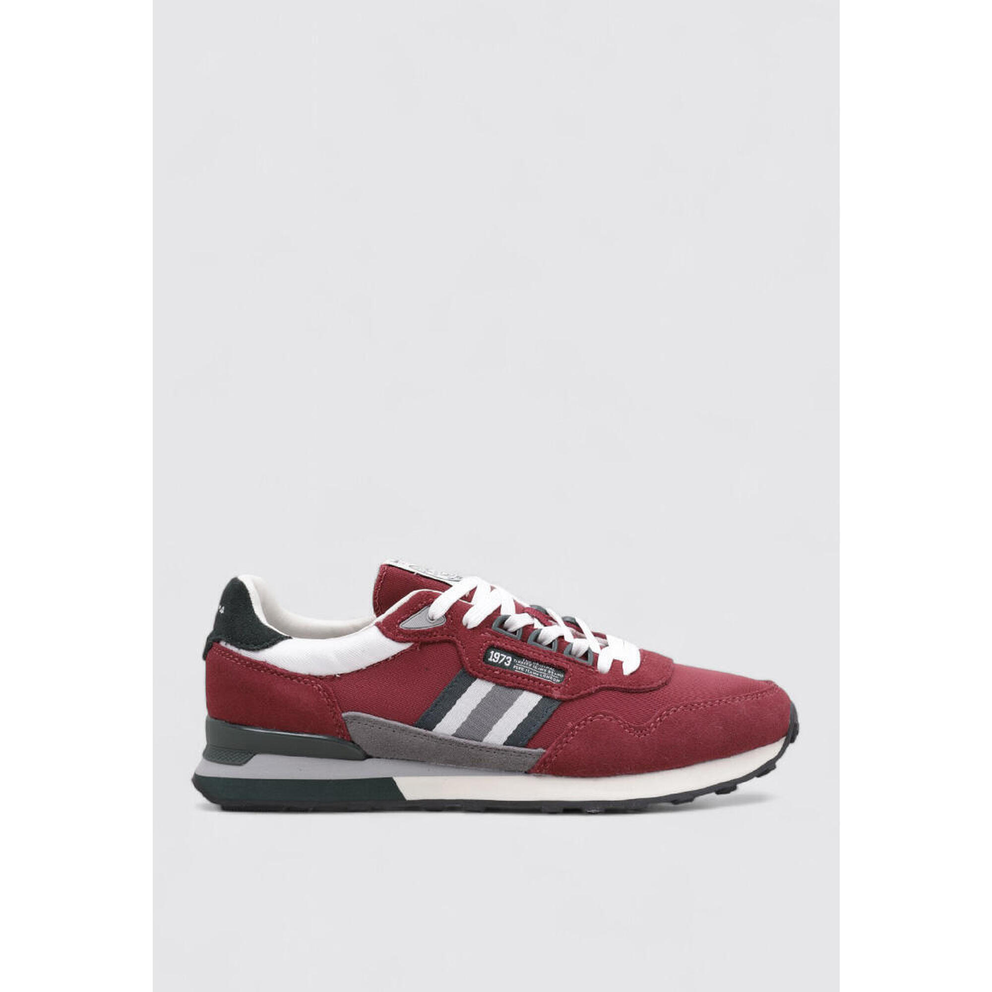 Pepe Jeans - Chaussure De Randonnée Baskets Homme Pepe Jeans Kingston College M Bordeau - Baskets - Bordeaux|rose|rouge - Decathlon