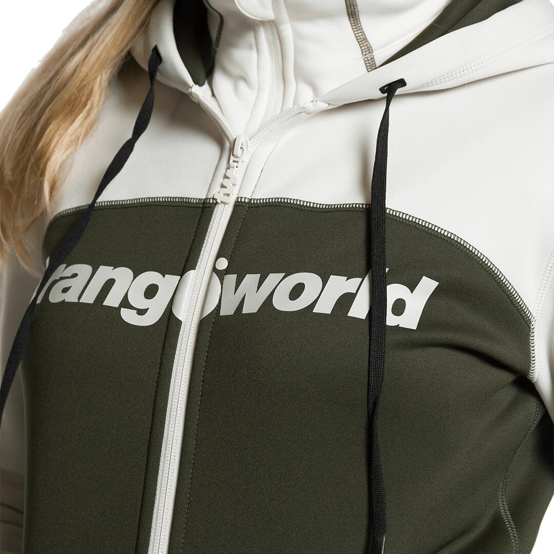 Sudadera con cremallera para Mujer Trangoworld Liena v02 Verde/Blanco 3/3