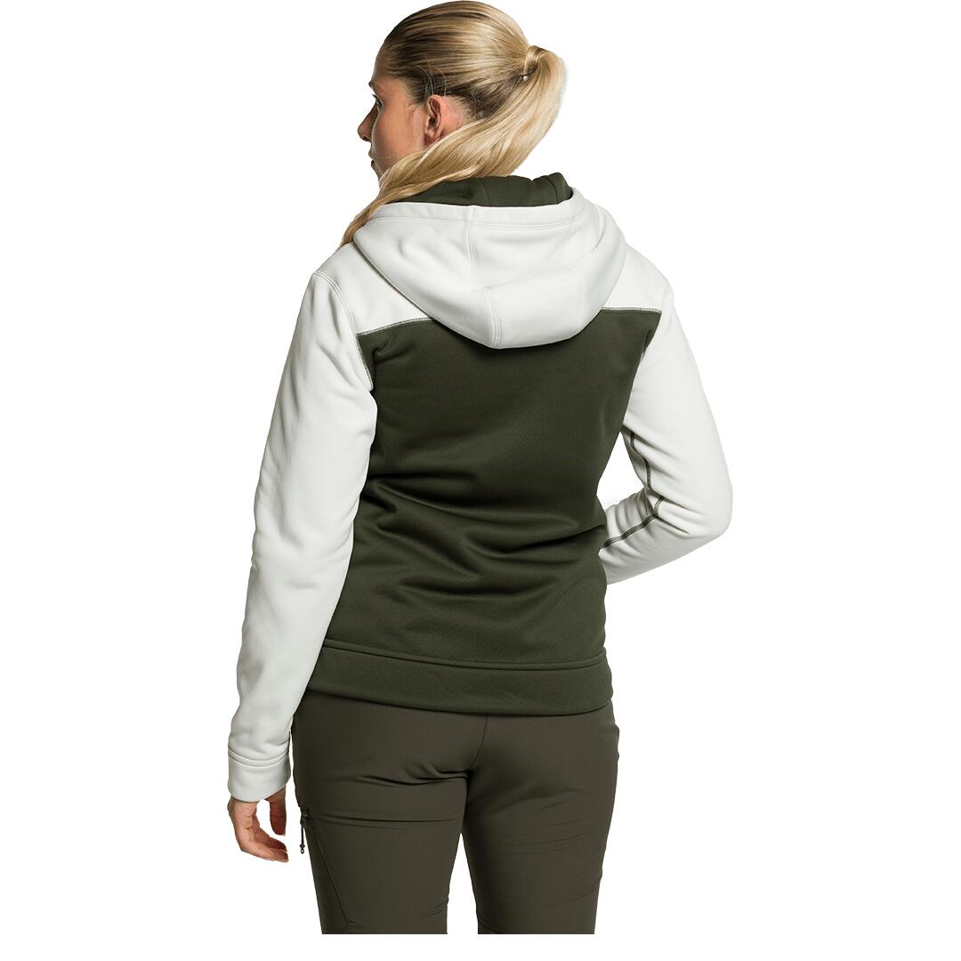 Sudadera con cremallera para Mujer Trangoworld Liena v02 Verde/Blanco 2/3