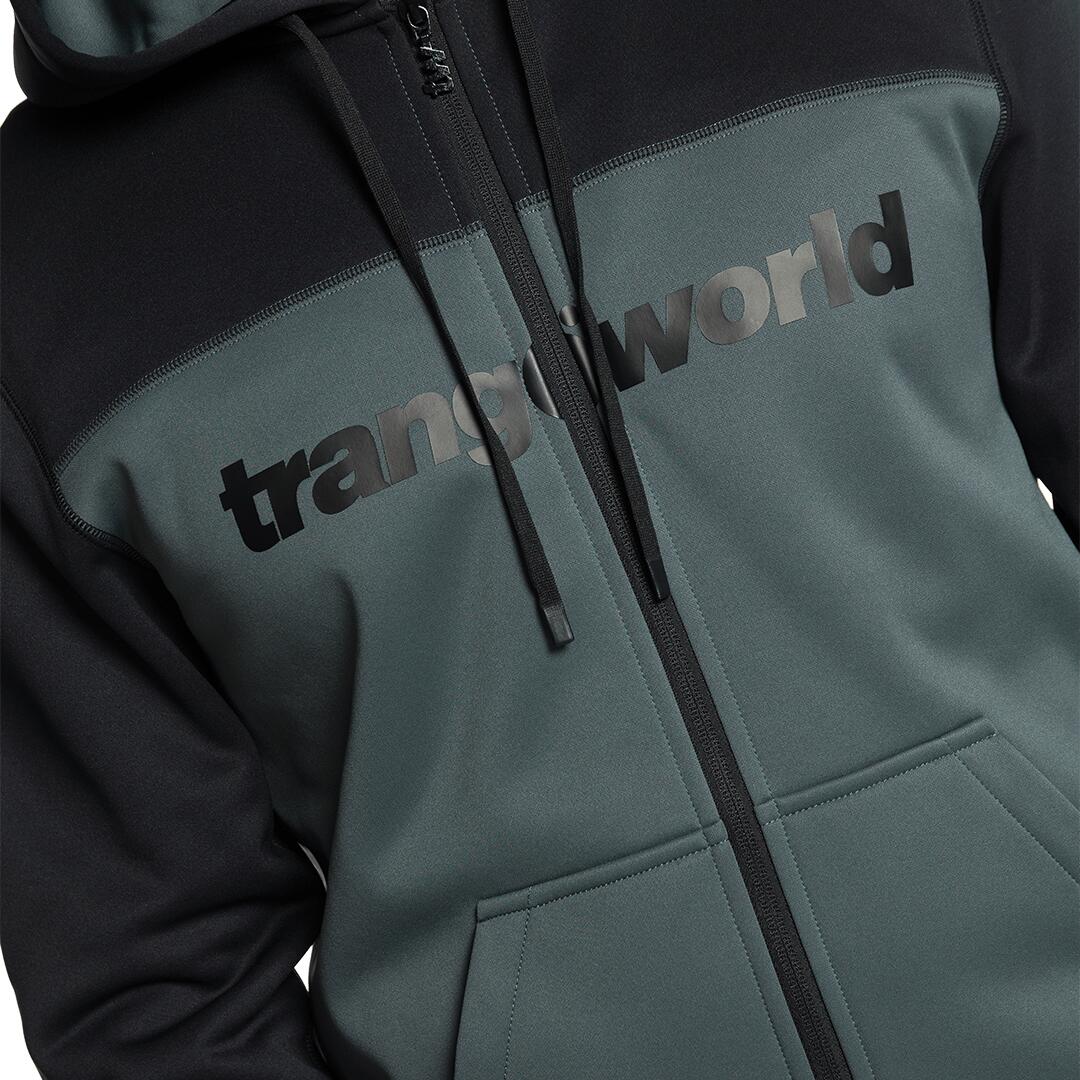 Sudadera con cremallera para Hombre Trangoworld Ripon v02 Gris/Gris 4/4