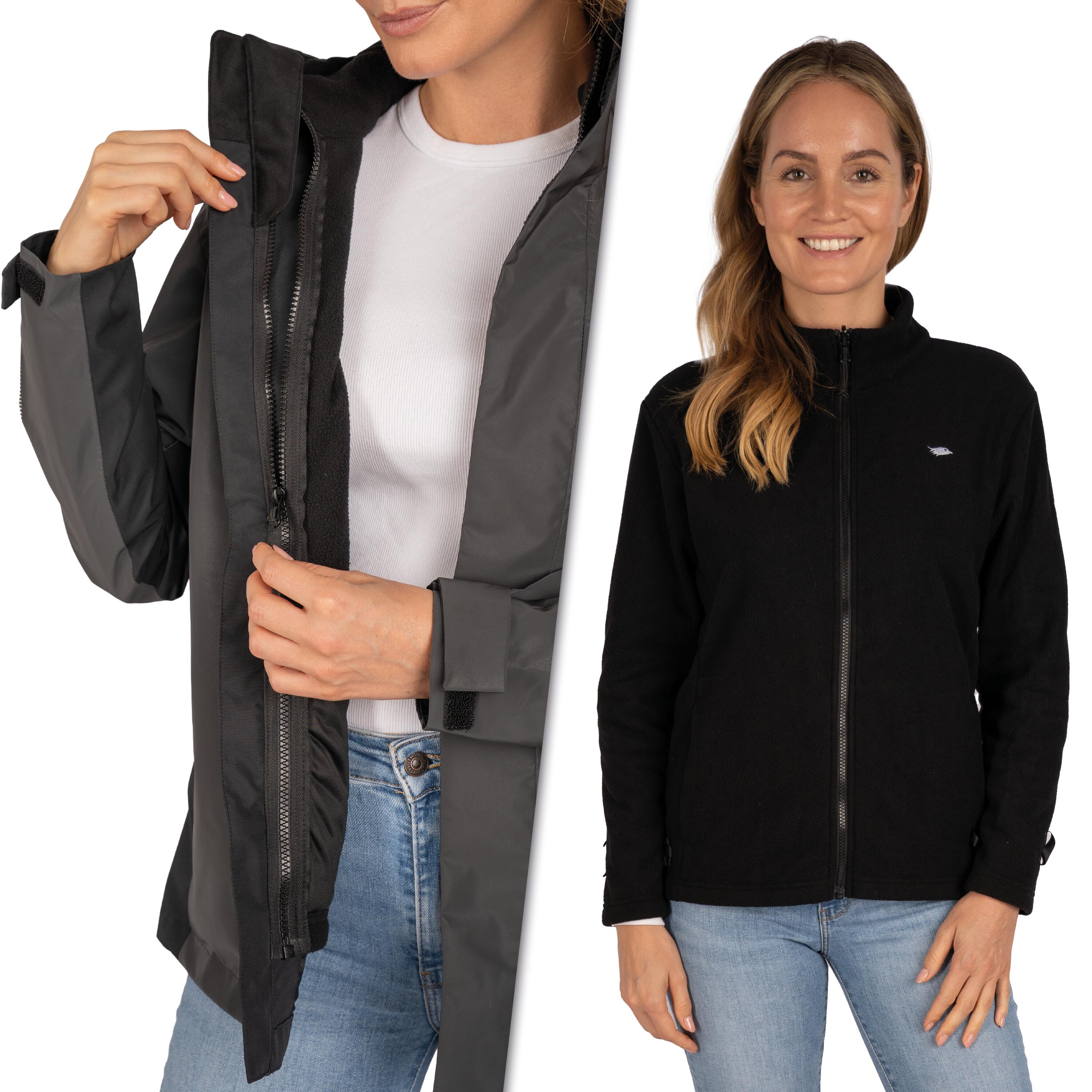 Veste 3-en-1 femme imperméable et réfléchissante avec polaire amovible 4/7