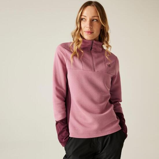 Couche intermédiaire femme Iced Core zippée 1/4 avec tissu extensible