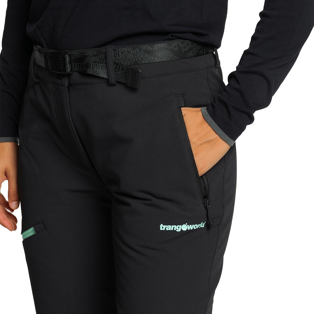 Pantalón para Mujer Trangoworld Causiat Negro 2/5