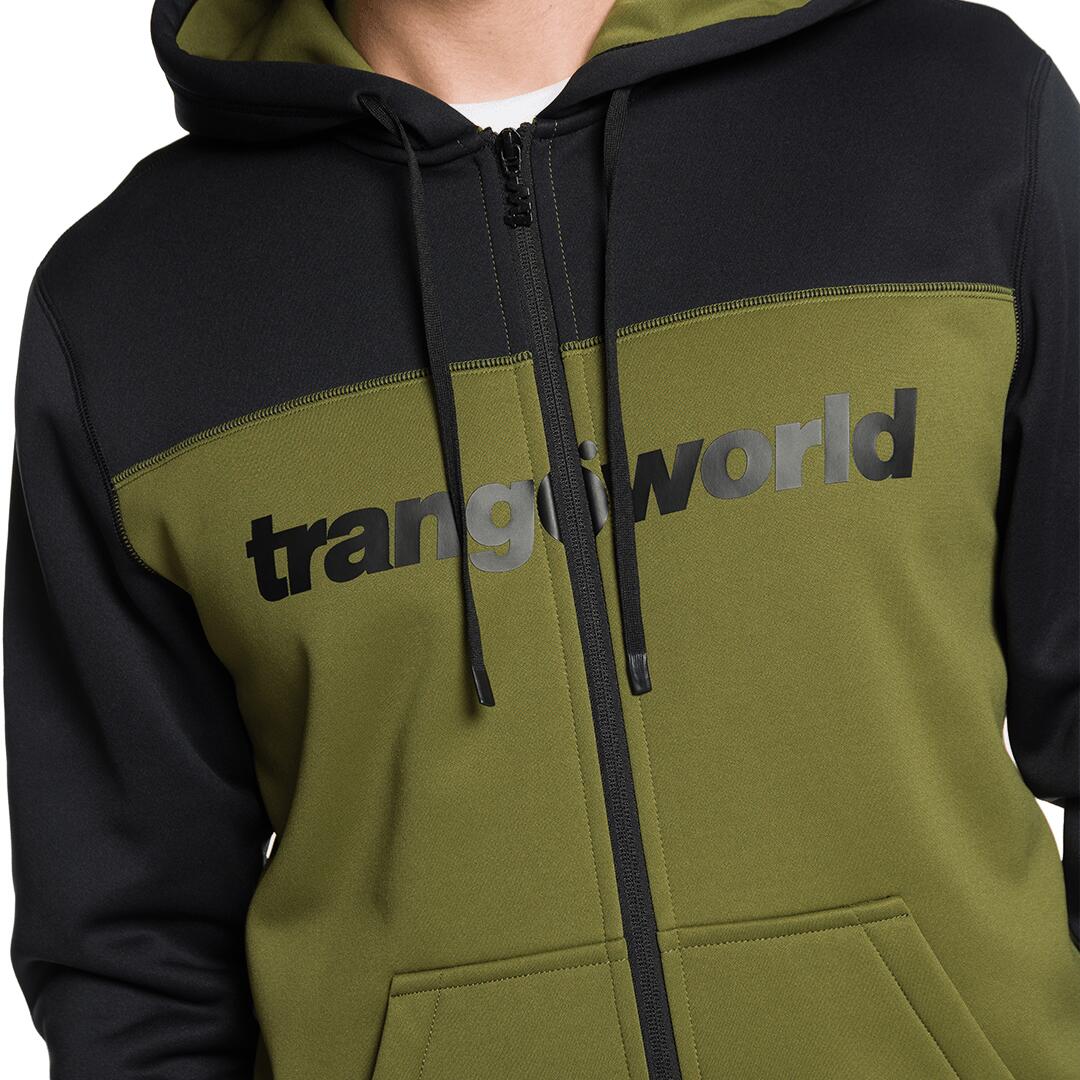Sudadera con cremallera para Hombre Trangoworld Ripon v02 Verde/Gris 3/3