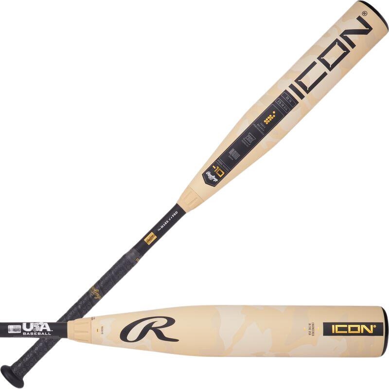 Rawlings - Rawlings Rus5i12 Icon Two-piece Composite Usa Baseball Bat Youth (-12) | 30 Inch - Batte De Baseball - No Size - Decathlon