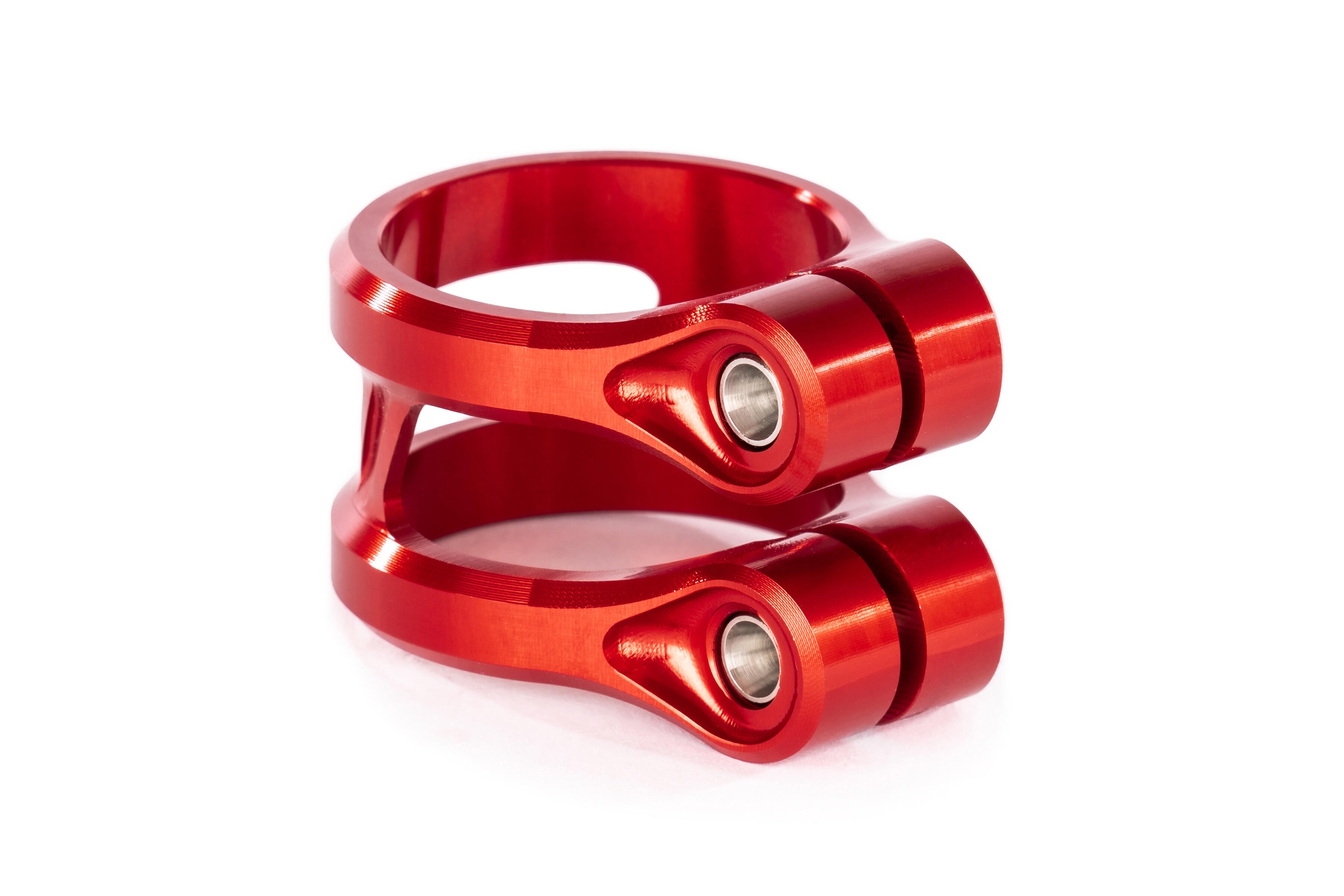 Colar de aperto para trotinete | sylphe v2 clamp 31.8 | cor vermelha