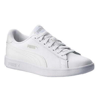 Heren smash v2 leren trainers (wit)