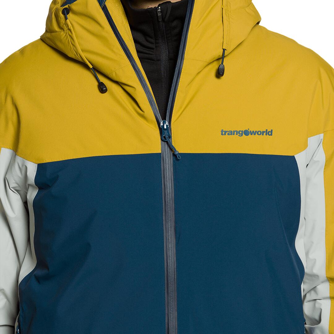 Chaqueta para Hombre Trangoworld Granby termic Amarillo/Azul/Gris Impermeable 7/7