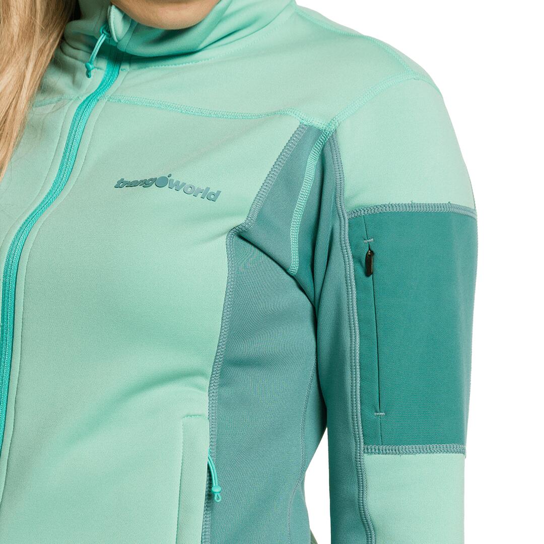 Chaqueta para Mujer Trangoworld Woomba Azul/Verde/Verde 3/4