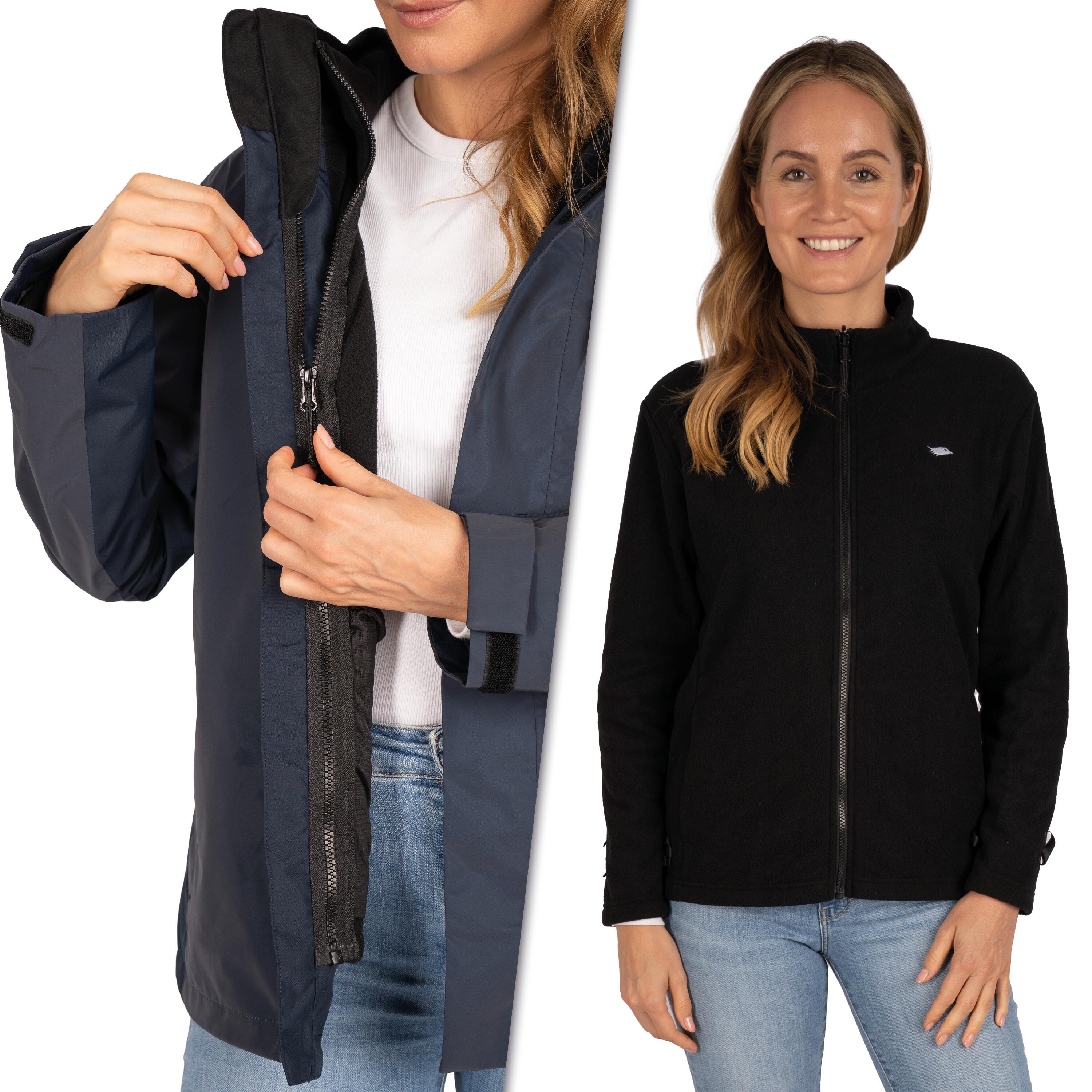 3-in-1 Jacke Damen Regenjacke wasserdicht & reflektierend - mit Fleece Zipp-In 4/7