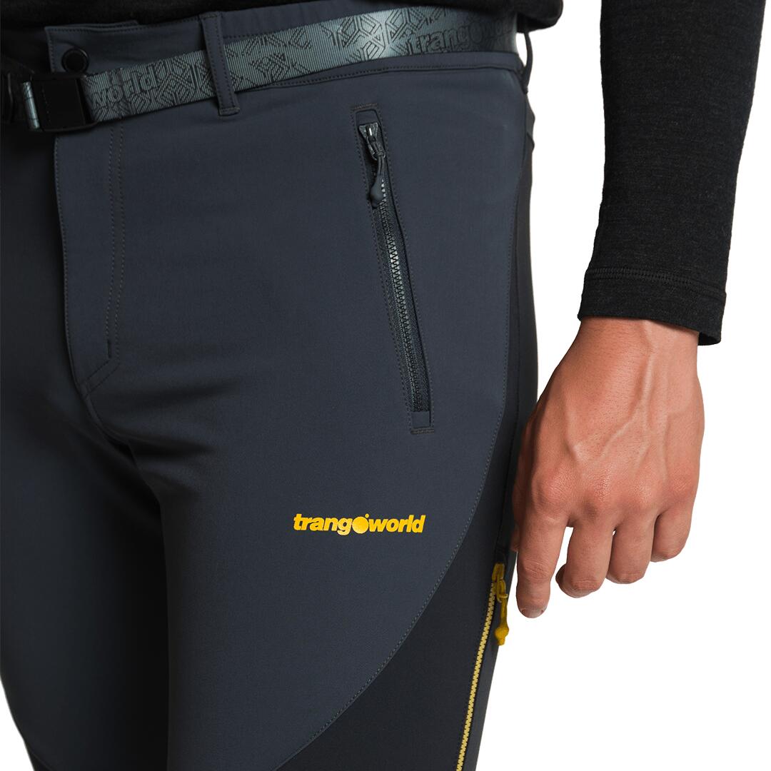 Pantalón para Hombre Trangoworld Grisons extreme Gris/Negro 3/4
