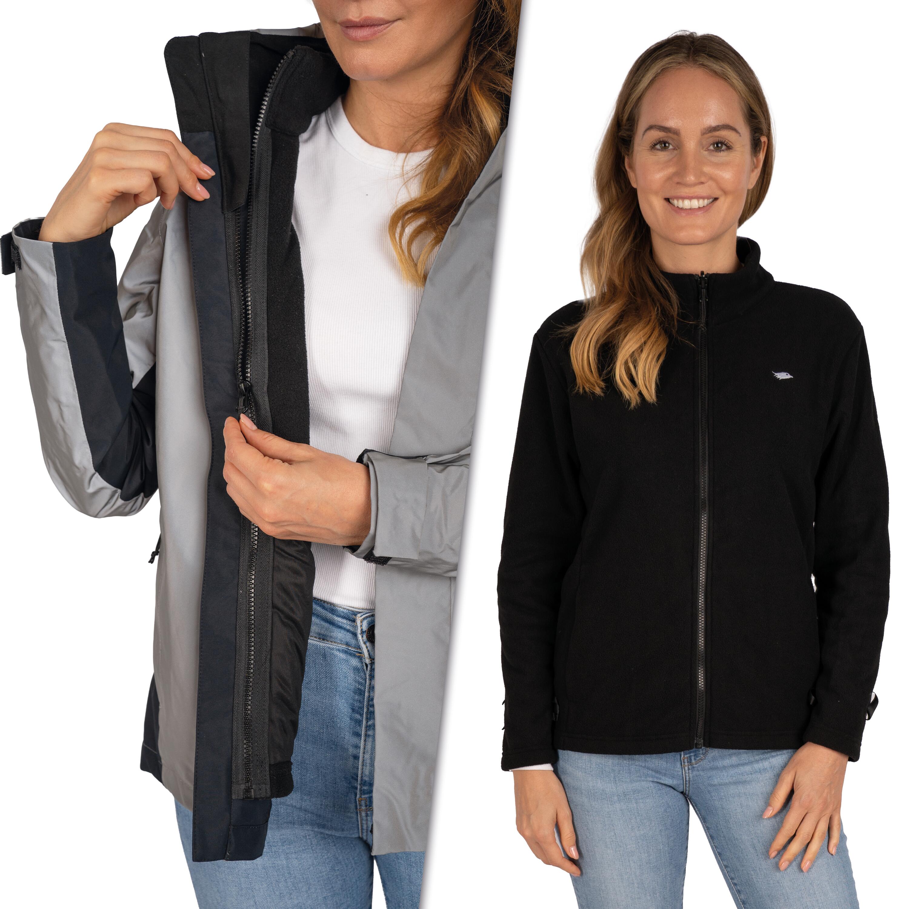 Veste 3-en-1 femme imperméable et réfléchissante avec polaire amovible 4/7