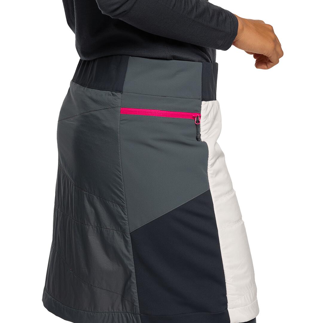 Falda para Mujer Trangoworld Turba Blanco/Gris/Gris 4/6