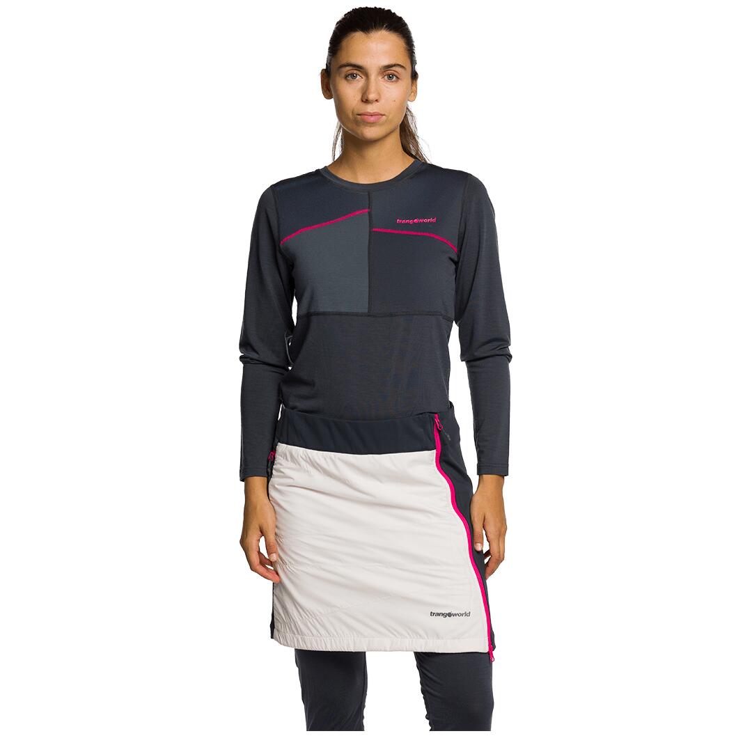 Falda para Mujer Trangoworld Turba Blanco/Gris/Gris 6/6