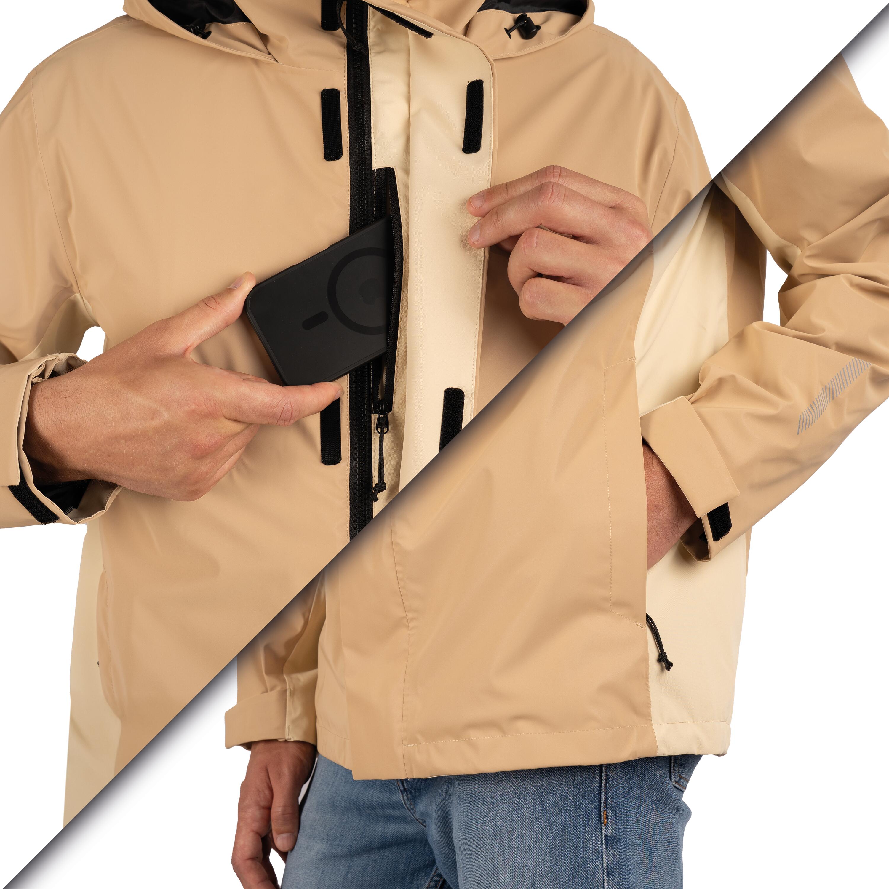 Veste 3-en-1 homme imperméable et réfléchissante avec polaire amovible 5/7