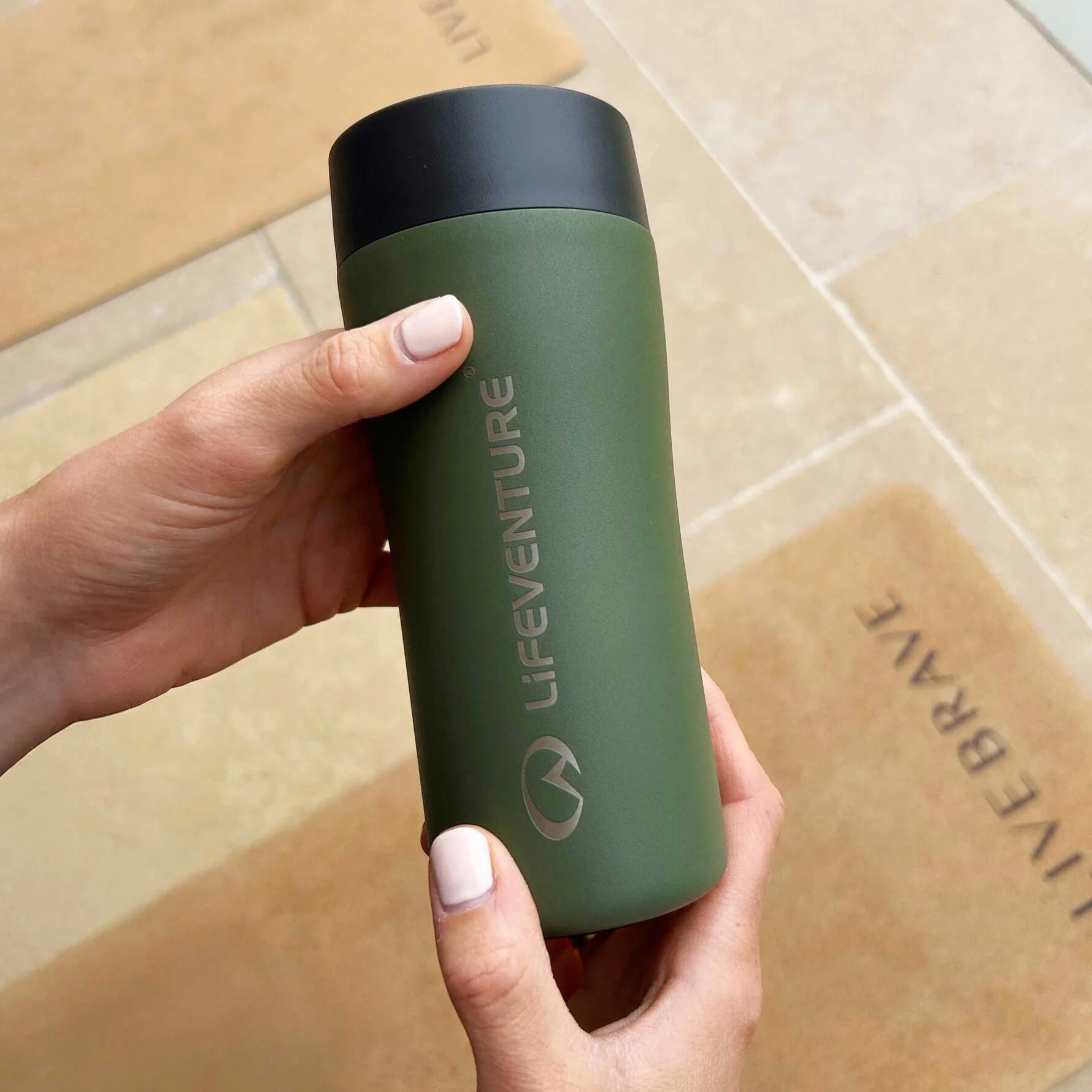 Kubek termiczny Lifeventure One Touch Thermal Mug 350ml - khaki 6/7