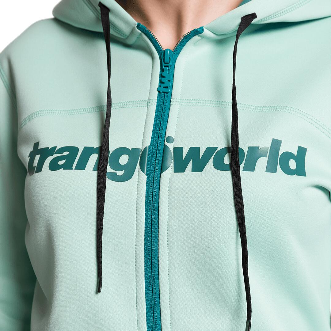 Sudadera con cremallera para Mujer Trangoworld Liena v02 Verde/Verde 3/4