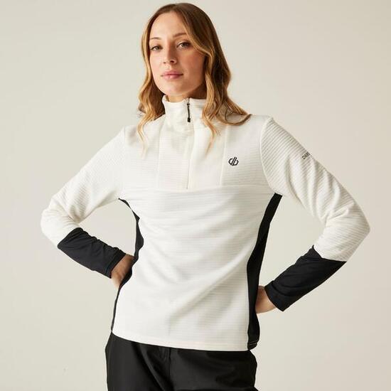 Couche intermédiaire femme Iced Core zippée 1/4 avec tissu extensible