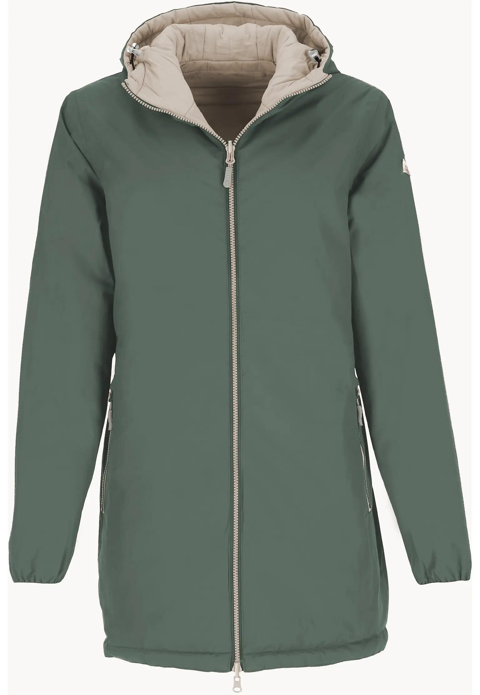 Manteau réversible Femme IDA Vert foncé/Grège 2/3