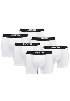 BOXERS 6 Pack Levi's Solid Herren Boxershorts Unterwäsche aus Bio-Baumwolle