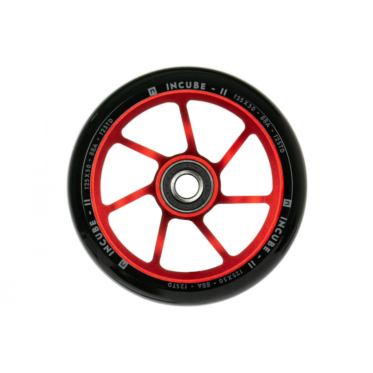ETHIC Roda de Trotinete | Incube V2 (x1) | Vermelha | 125mm | 12STD | Ethic DTC