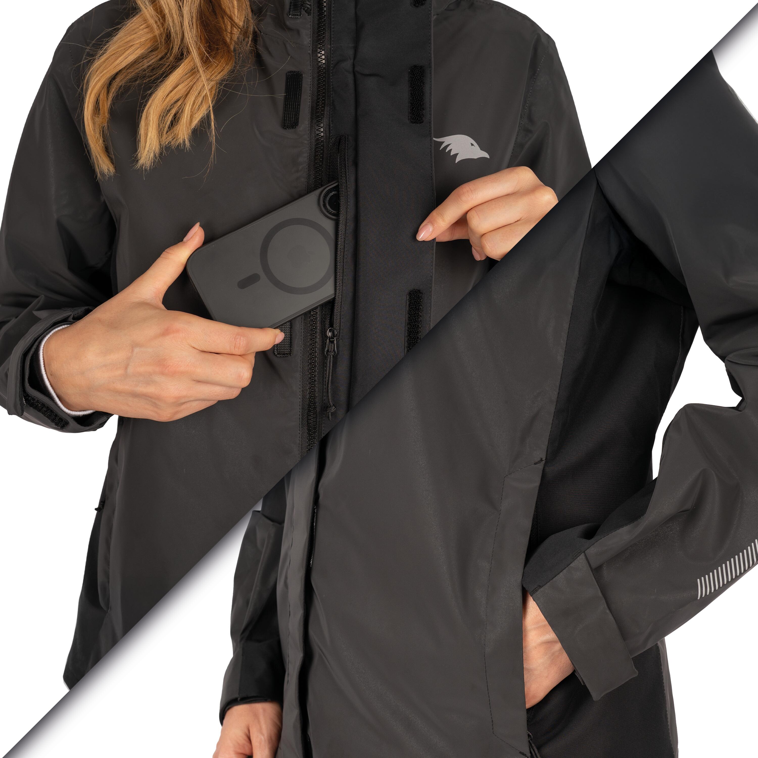 Veste 3-en-1 femme imperméable et réfléchissante avec polaire amovible 5/7
