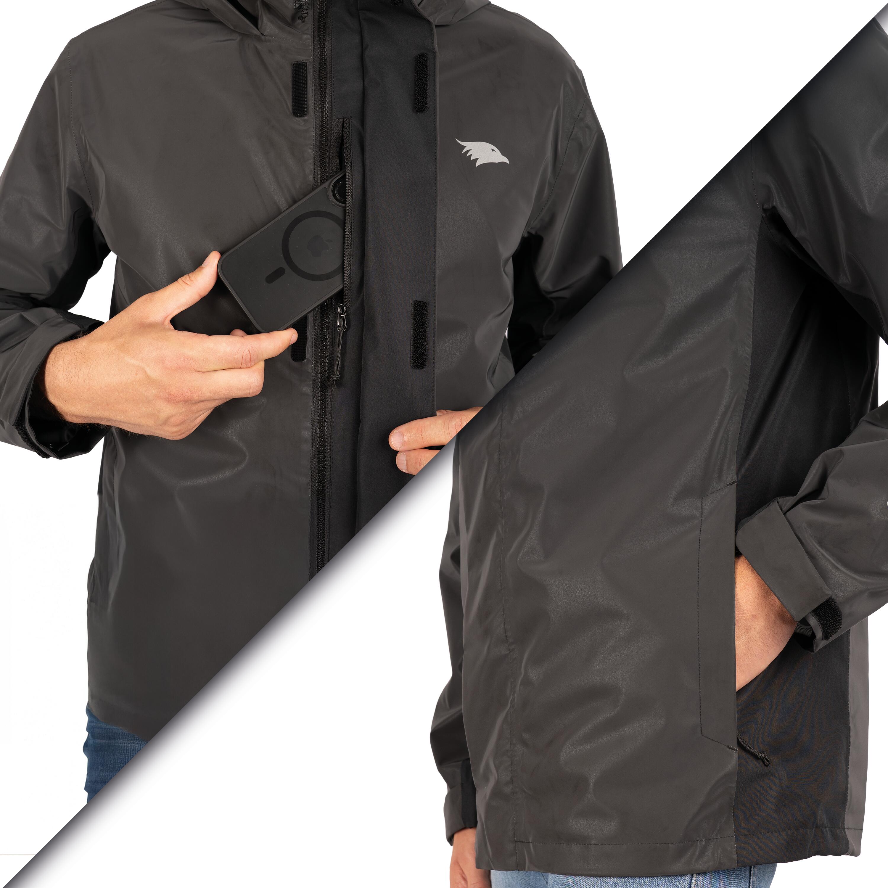 Veste 3-en-1 homme imperméable et réfléchissante avec polaire amovible 5/7