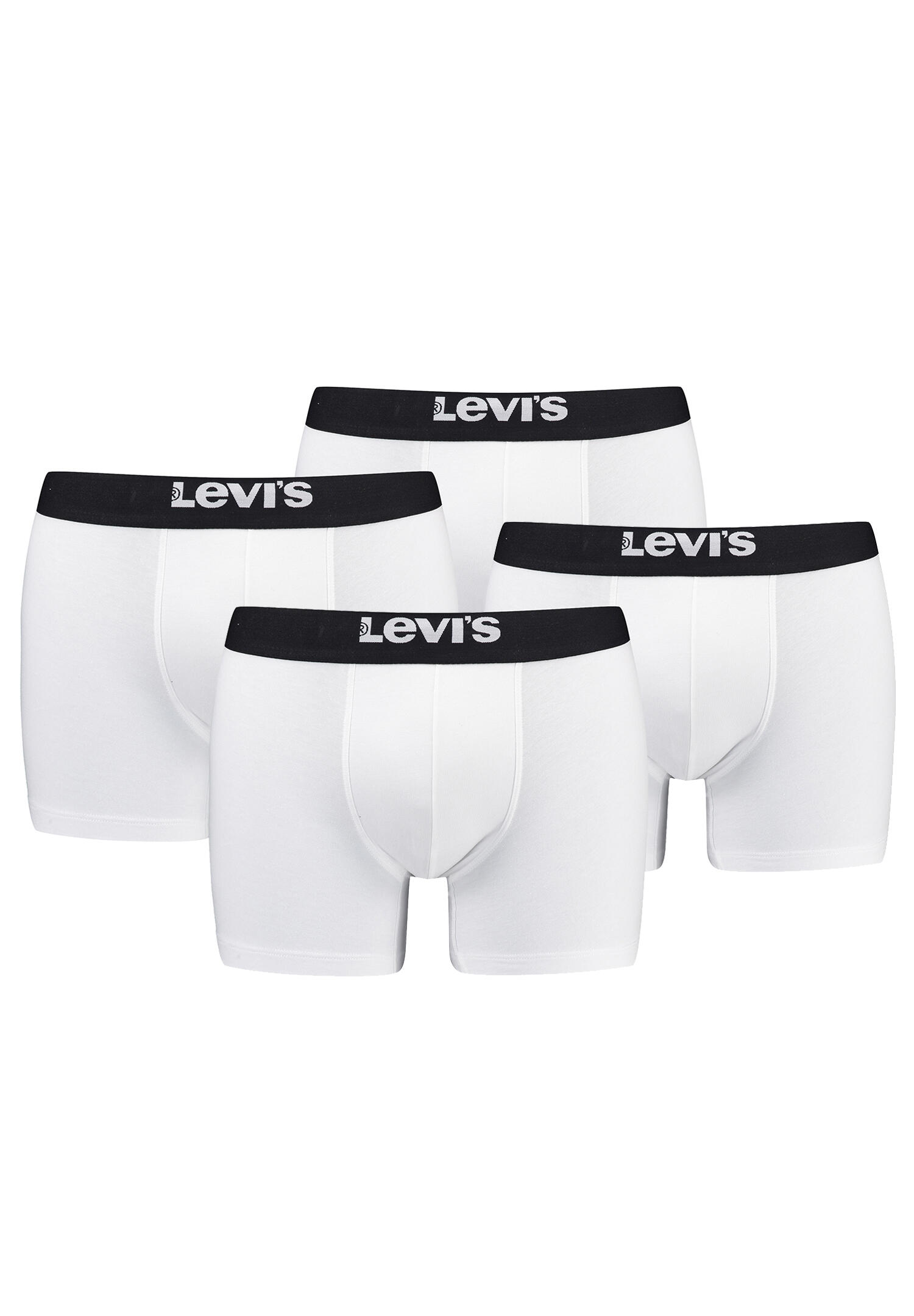 LEVI'S BOXERS 4 Pack Levi's Solid Herren Boxershorts Unterwäsche aus Bio-Baumwolle