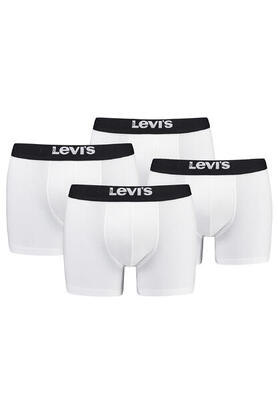 BOXERS 4 Pack Levi's Solid Herren Boxershorts Unterwäsche aus Bio-Baumwolle