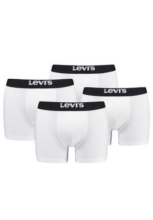 BOXERS 4 Pack Levi's Solid Herren Boxershorts Unterwäsche aus Bio-Baumwolle