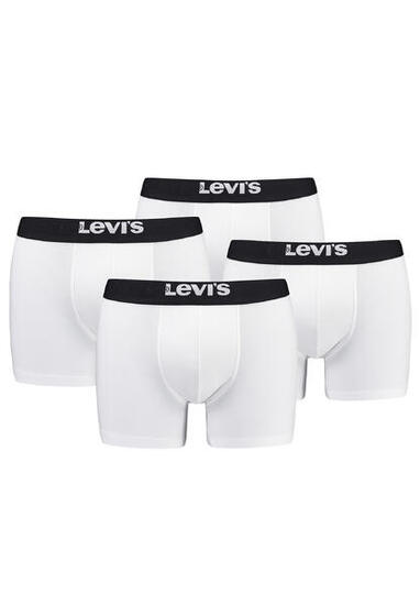 BOXERS 4 Pack Levi's Solid Herren Boxershorts Unterwäsche aus Bio-Baumwolle