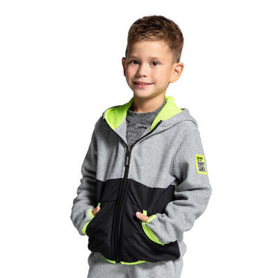 Fleece wandeljas voor kinderen warm zl4 grijs