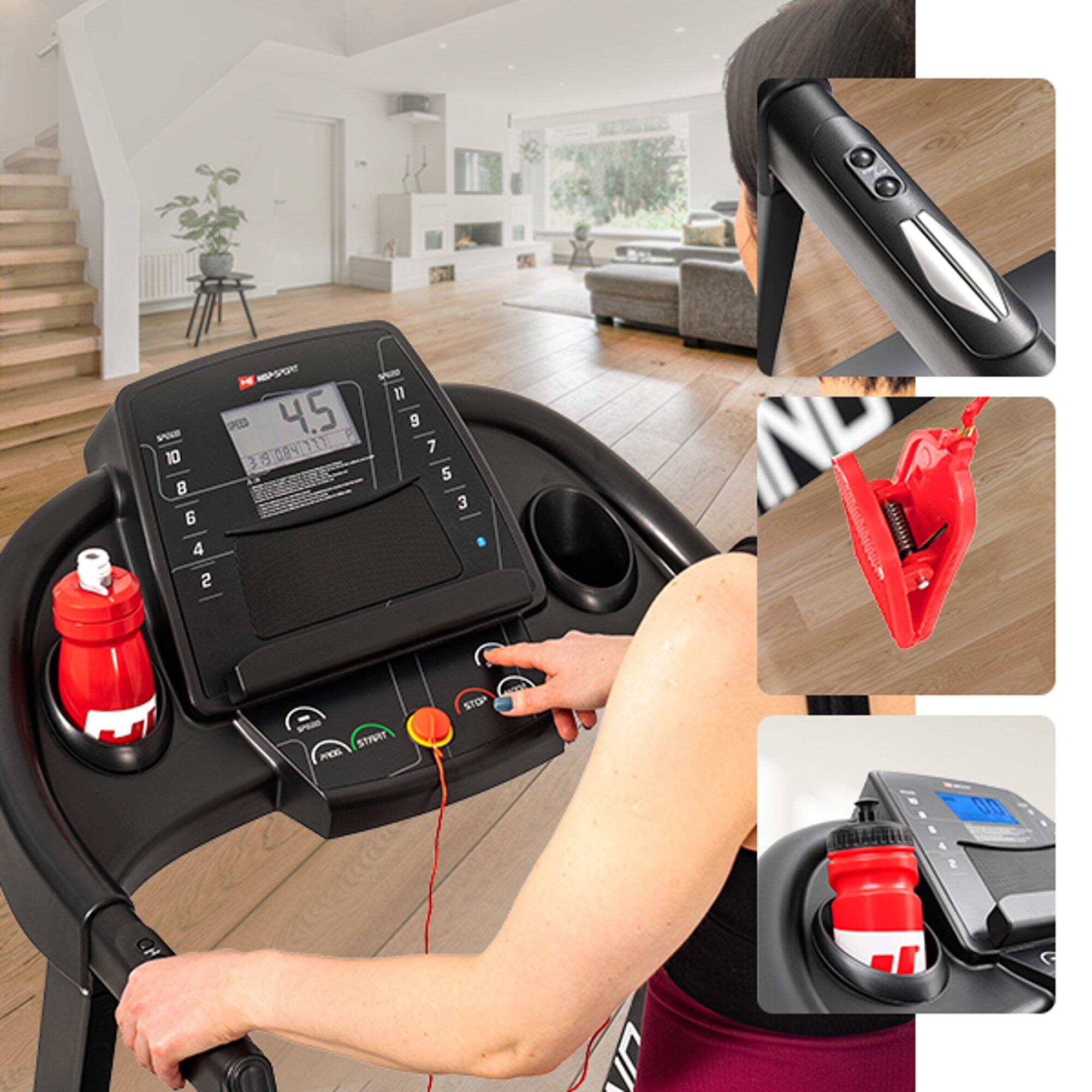 Tapis de course pliable 0,8 - 14 km/h HS-1000LB Wind, connecté Bluetooth et App 3/7