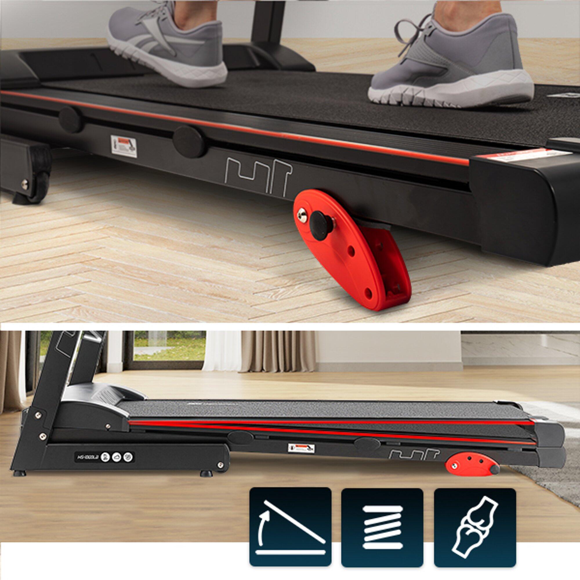 Tapis de course pliable 0,8 - 14 km/h HS-1000LB Wind, connecté Bluetooth et App 4/7