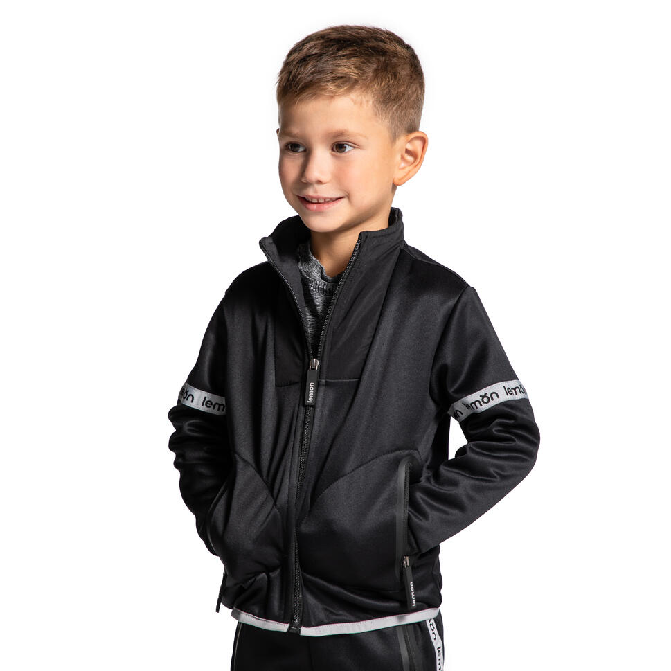 Bluza rozpinana dziecięca sportowa Lemon Explore ZL4 czarna