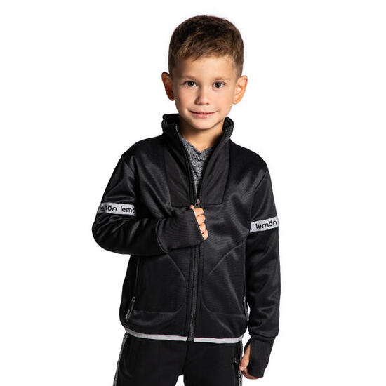 Bluza rozpinana dziecięca sportowa Lemon Explore ZL4 czarna